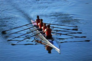 Rowers Rowing Boat
